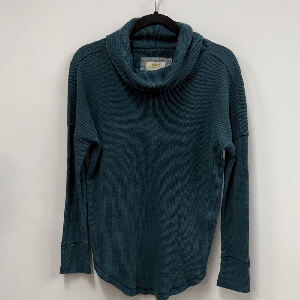 Maeve Deep Teal Cowl Neck Sweater S